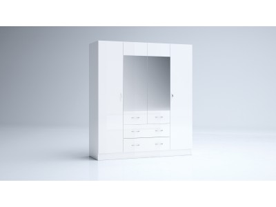 Гардероб АПОЛО 9 (бяло гланц)